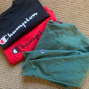 (Bundle of) Champion sweatshirt and t shirts XL